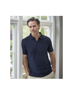T-1404-Luxury Stretch V-Neck Polo 2